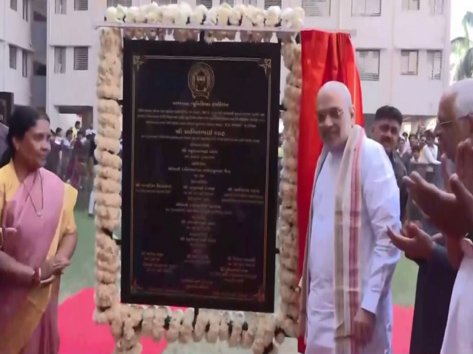 Union Home Minister Amit Shah in Ahmedabad on Sunday. (Photo/ANI)