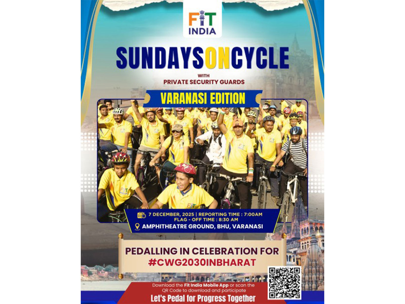 Fit India Sundays on Cycle in Varanasi. (Photo/Sai Media)
