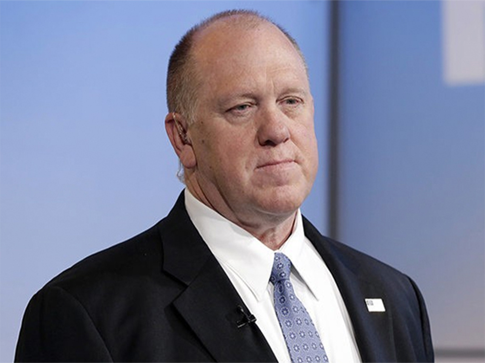 US border czar Tom Homan speaks during a television interview after defending President Trump's "garbage" remarks about the Somali community. (Image: X/@RealTomHoman)