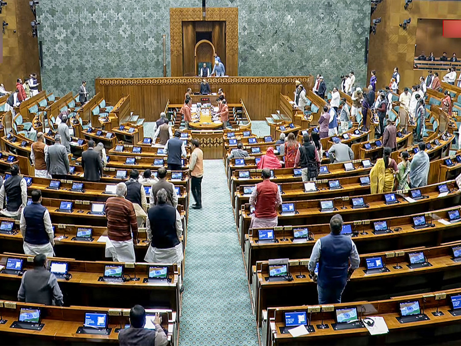 Inside image of Lok Sabha. (Photo/ANI)