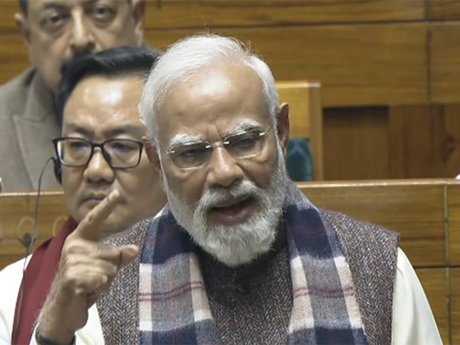 Prime Minister Narendra Modi speaks on occassion of 150 years of 'Vande Mataram' in Lok Sabha (Photo/ANI)