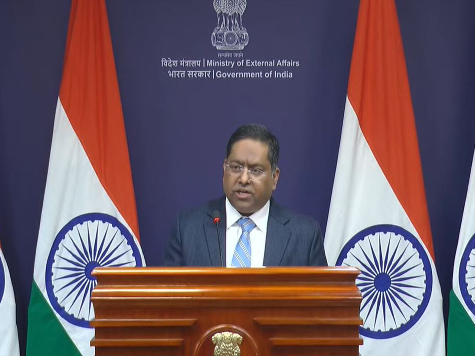 MEA Spokesperson Randhir Jaiswal (Photo/MEAYoutube)