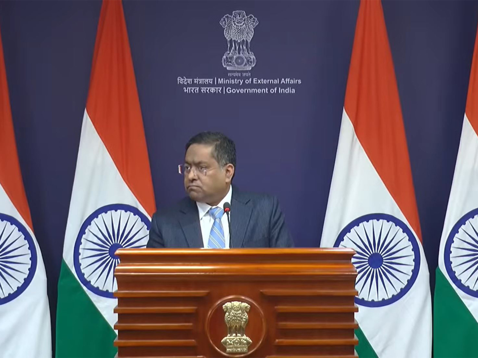 MEA Spokesperson Randhir Jaiswal (Photo/MEAYoutube)