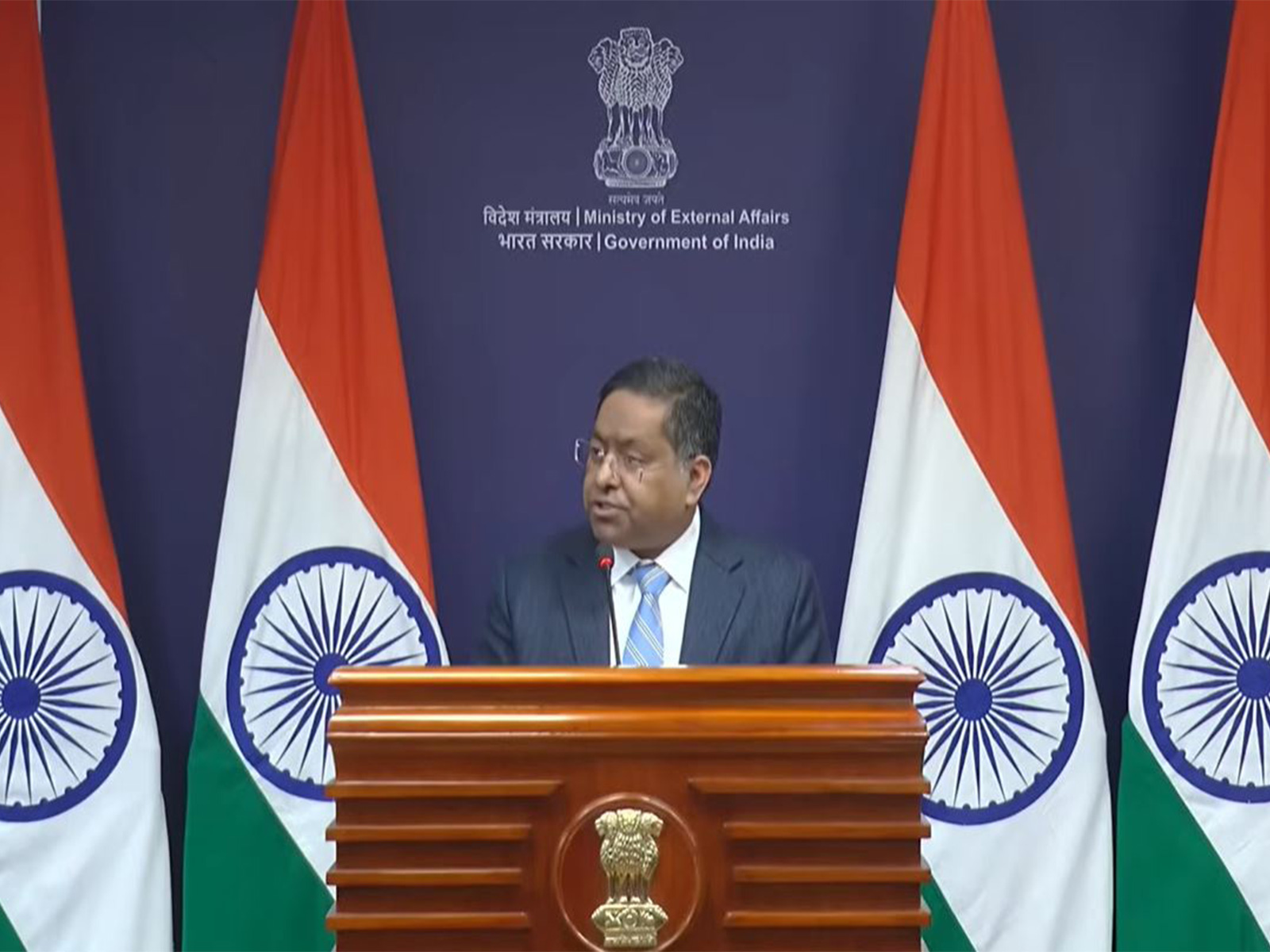 MEA Spokesperson Randhir Jaiswal (Photo/MEAYoutube)