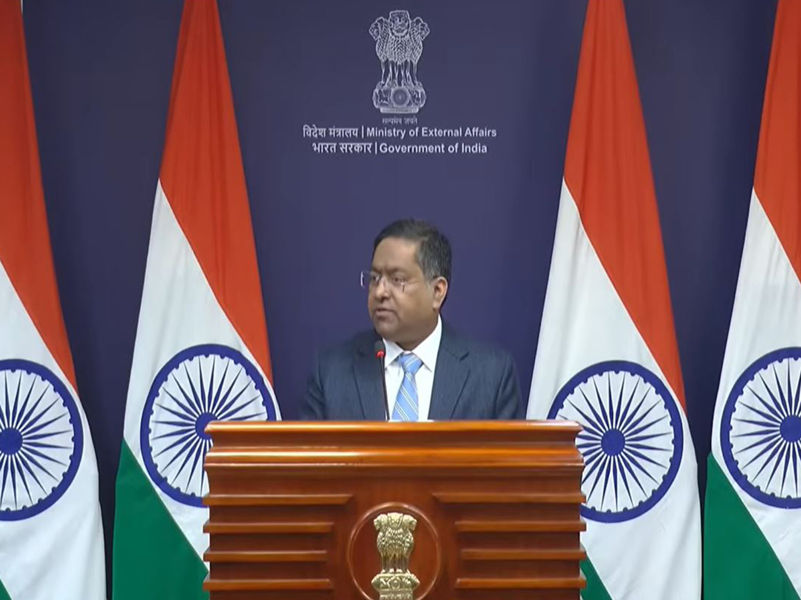 MEA Spokesperson Randhir Jaiswal (Photo/MEAYoutube)