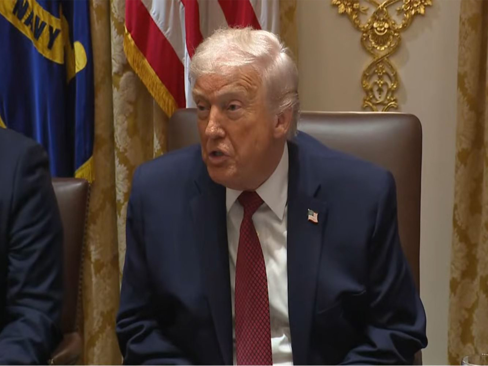 US President Donald Trump speaks at the White House, signalling possible new tariffs on Indian rice and Canadian fertiliser amid ongoing trade talks. (Image Source: The White House/YouTube)