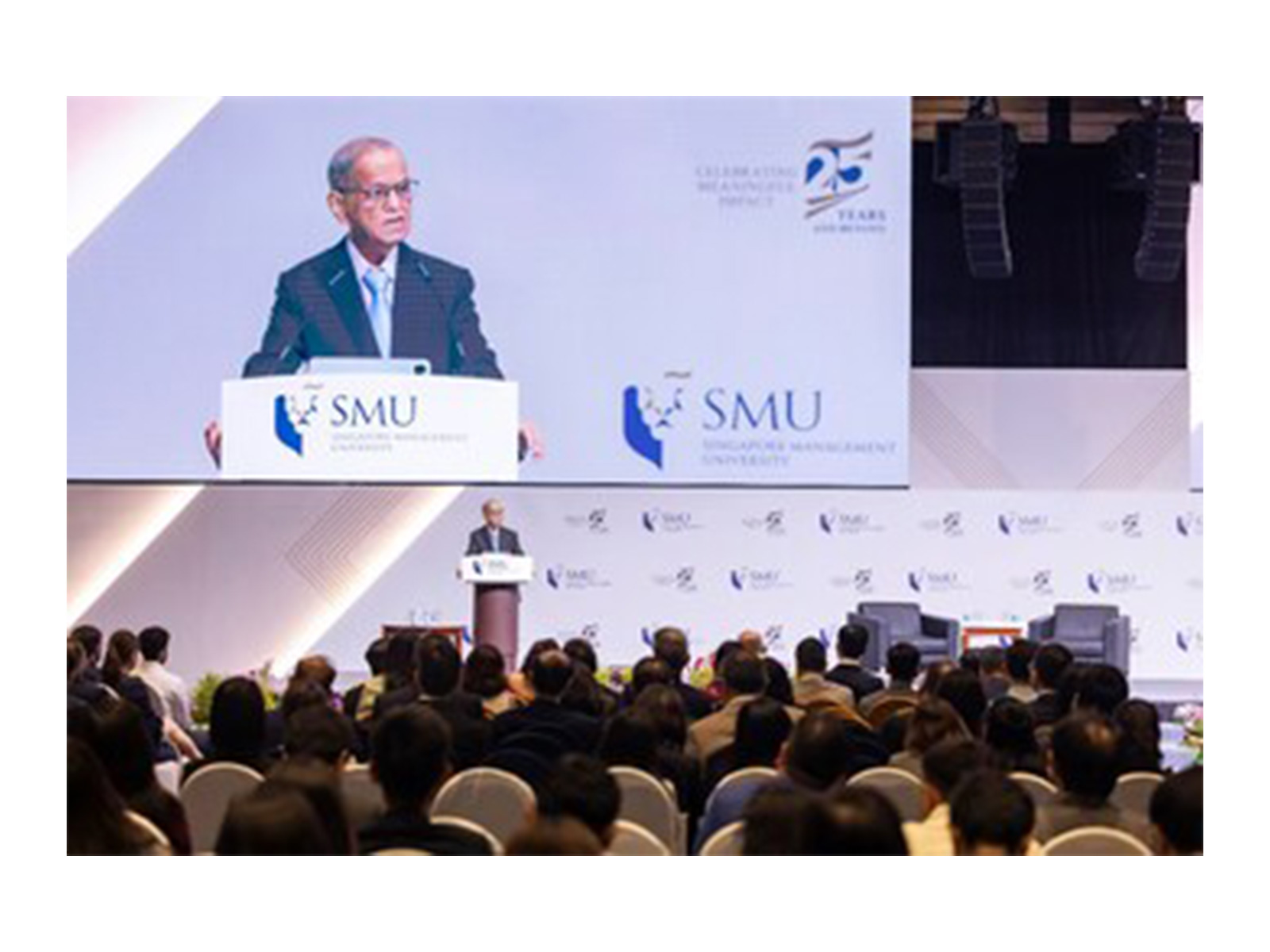 Narayana Murthy shares leadership lessons at SMU Visionary Series as SMU launches 2026 Singapore-India Hackathon