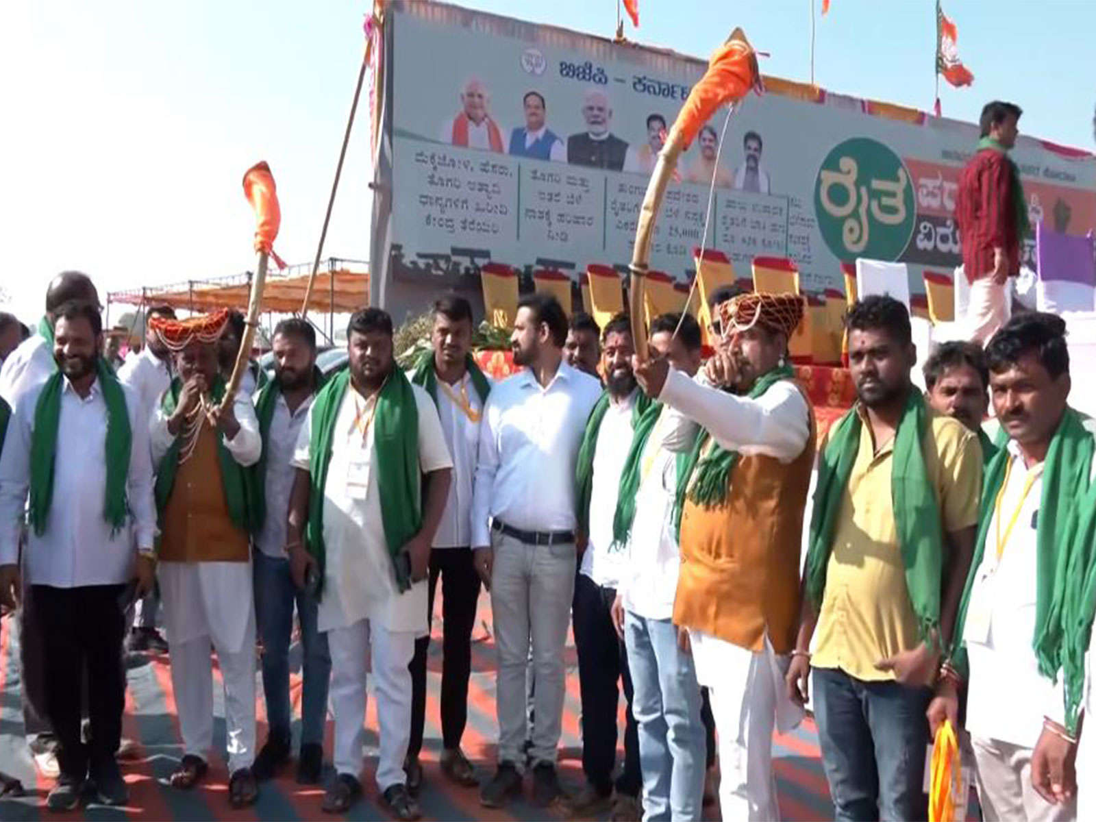 BJP MLAs protest against state government in Suvarna Soudha (Photo/ANI)
