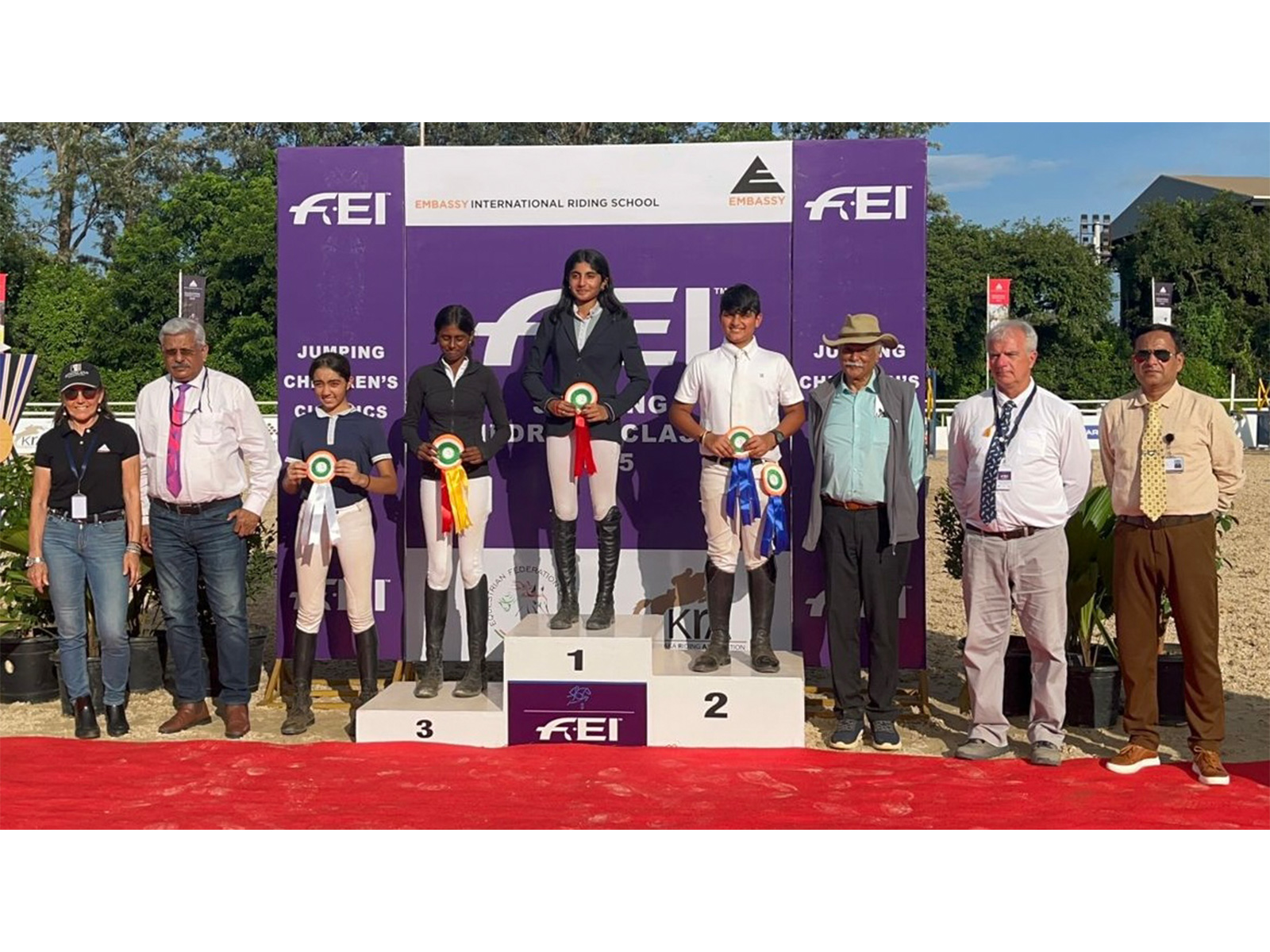 Team India winning gold medal at FEI Children's Classic - Silver Tour (Image: FEI)