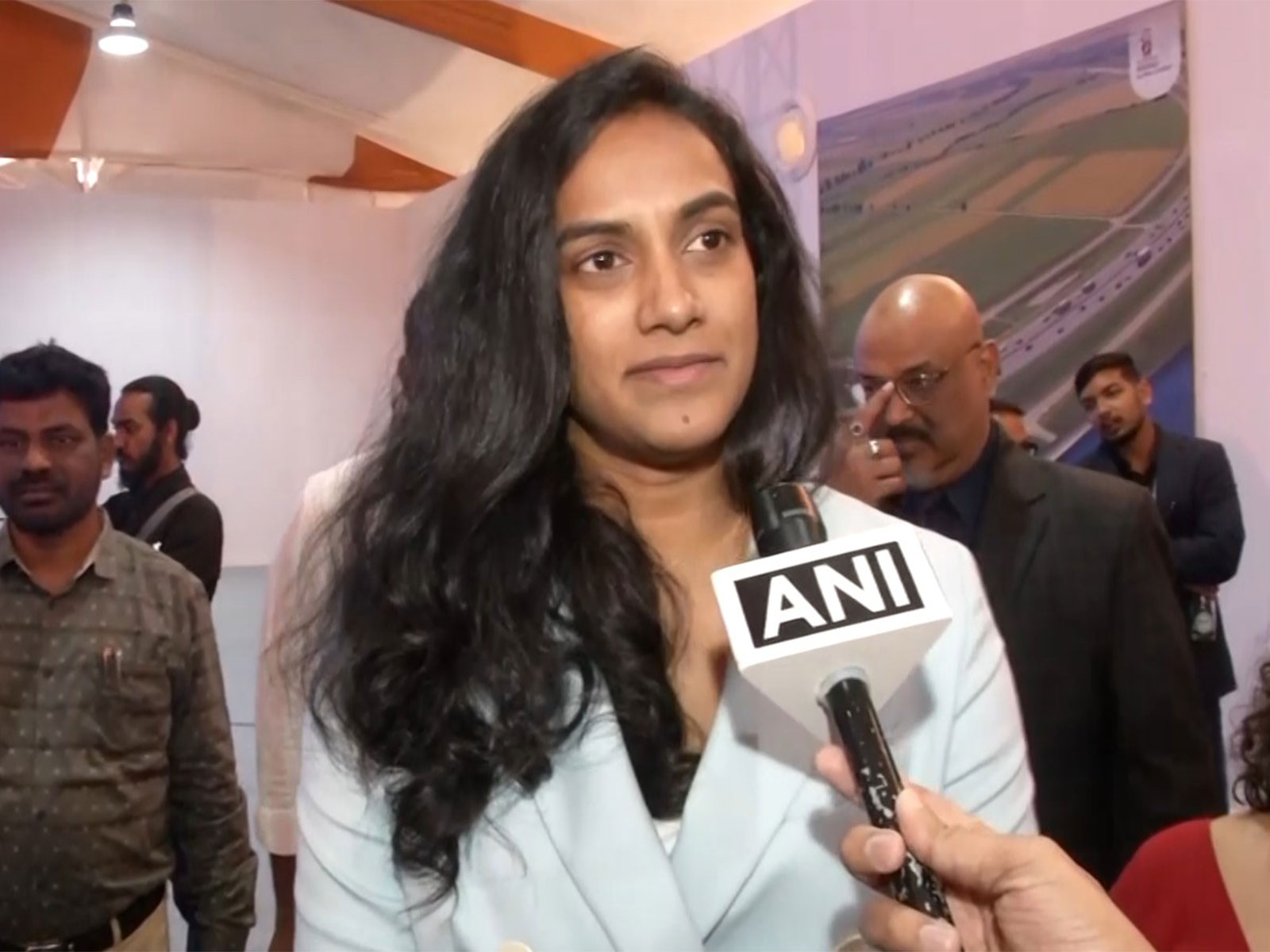 PV Sindhu at Telangana Global Summit 2025 (Photo: ANI)