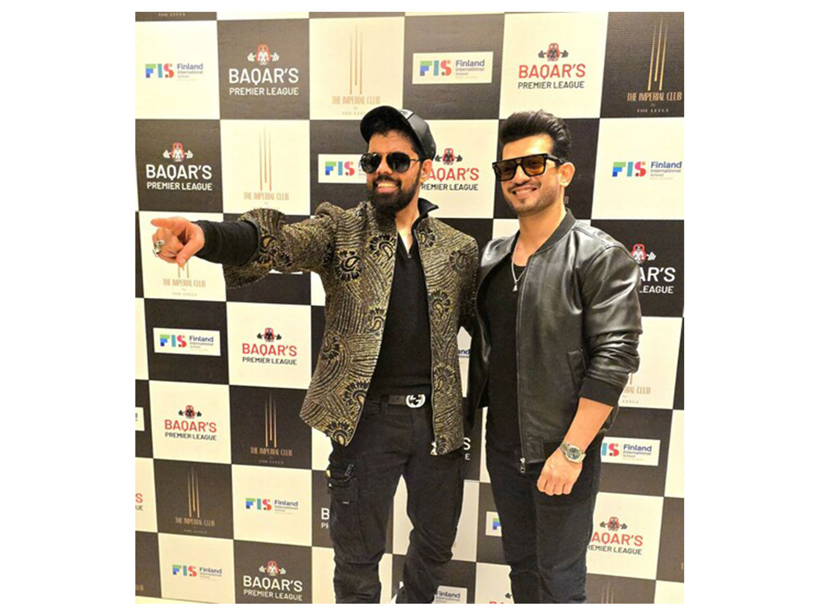 (L-R) Baqar Nasser with Arjun Bijlani at the Baqar Nasser Cardio Night