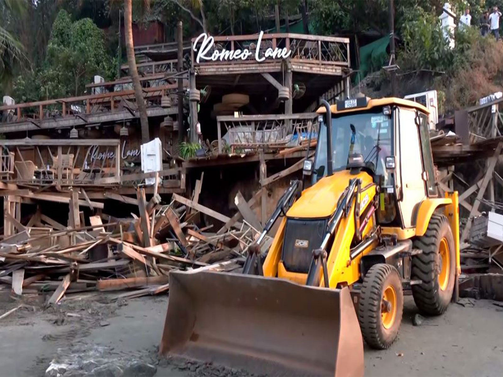 Visual of demolition from Romeo Lane in Vagator (Photo/ANI)
