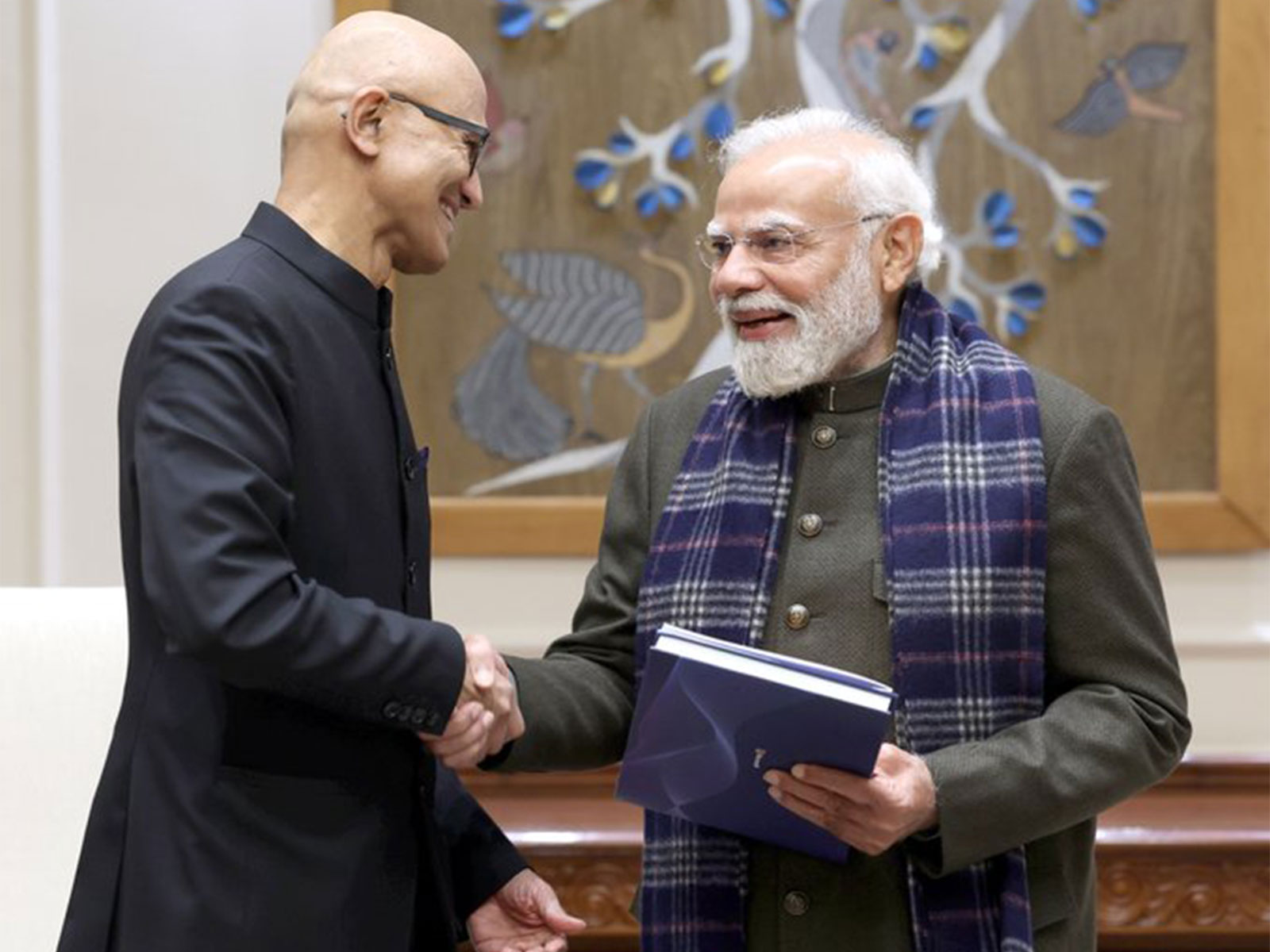 Microsoft Chairman and CEO Satya Nadella and Prime Minister Narendra Modi (Photo/X@satyanadella)