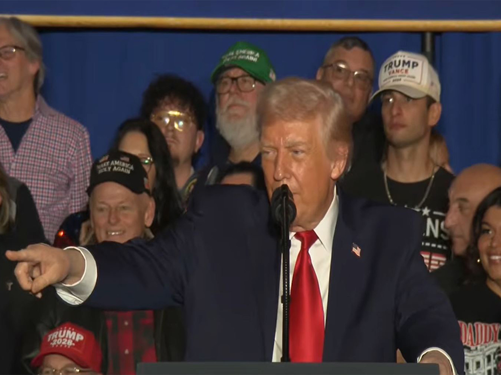 US President Donald Trump delivers an address on affordability and the economy in Mount Pocono, Pennsylvania. (Image Source: The White House/YouTube)
