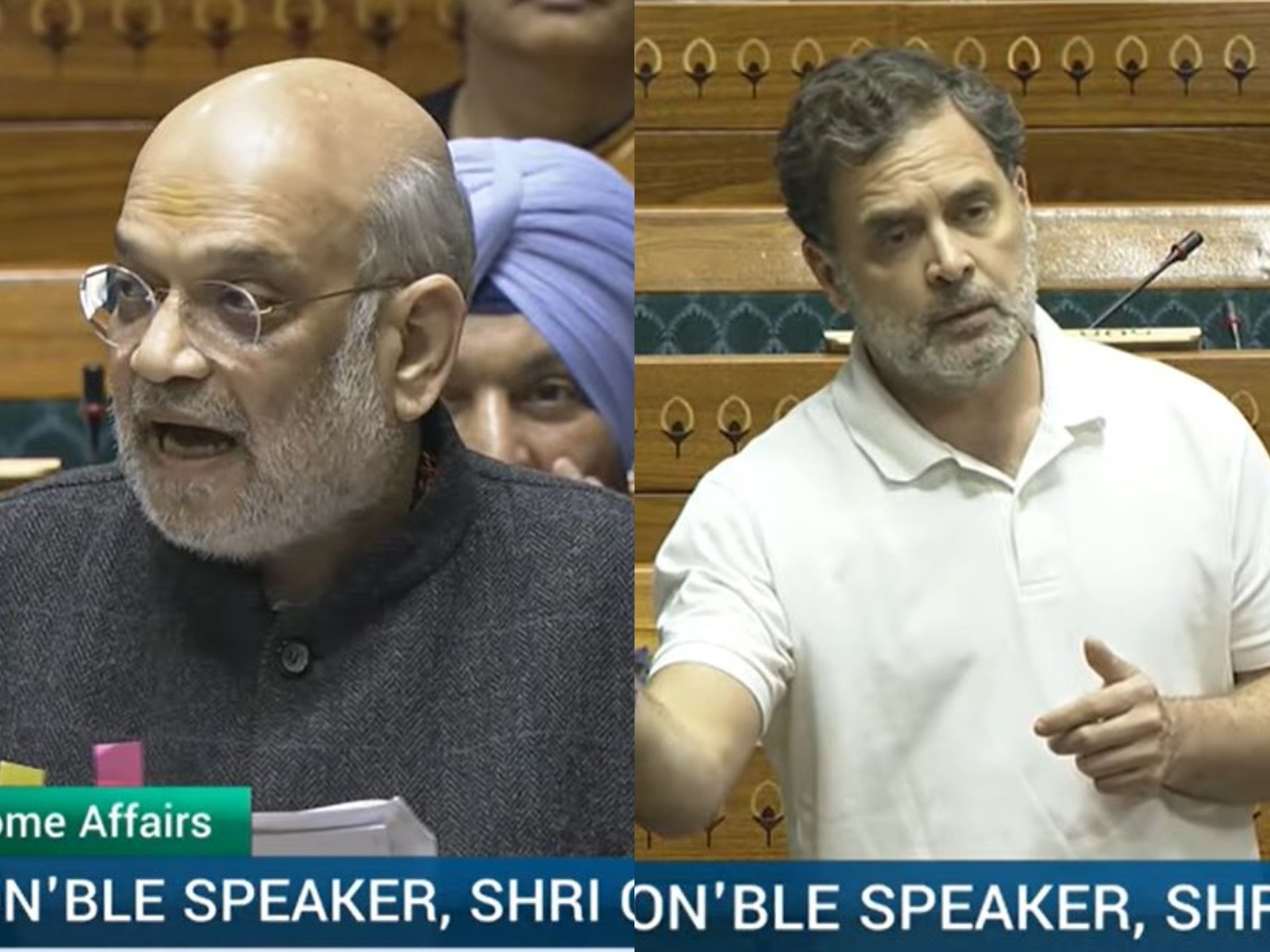 Union Home Minister Amit Shah and Lok Sabha LoP Rahul Gandhi (Photo/ANI) 