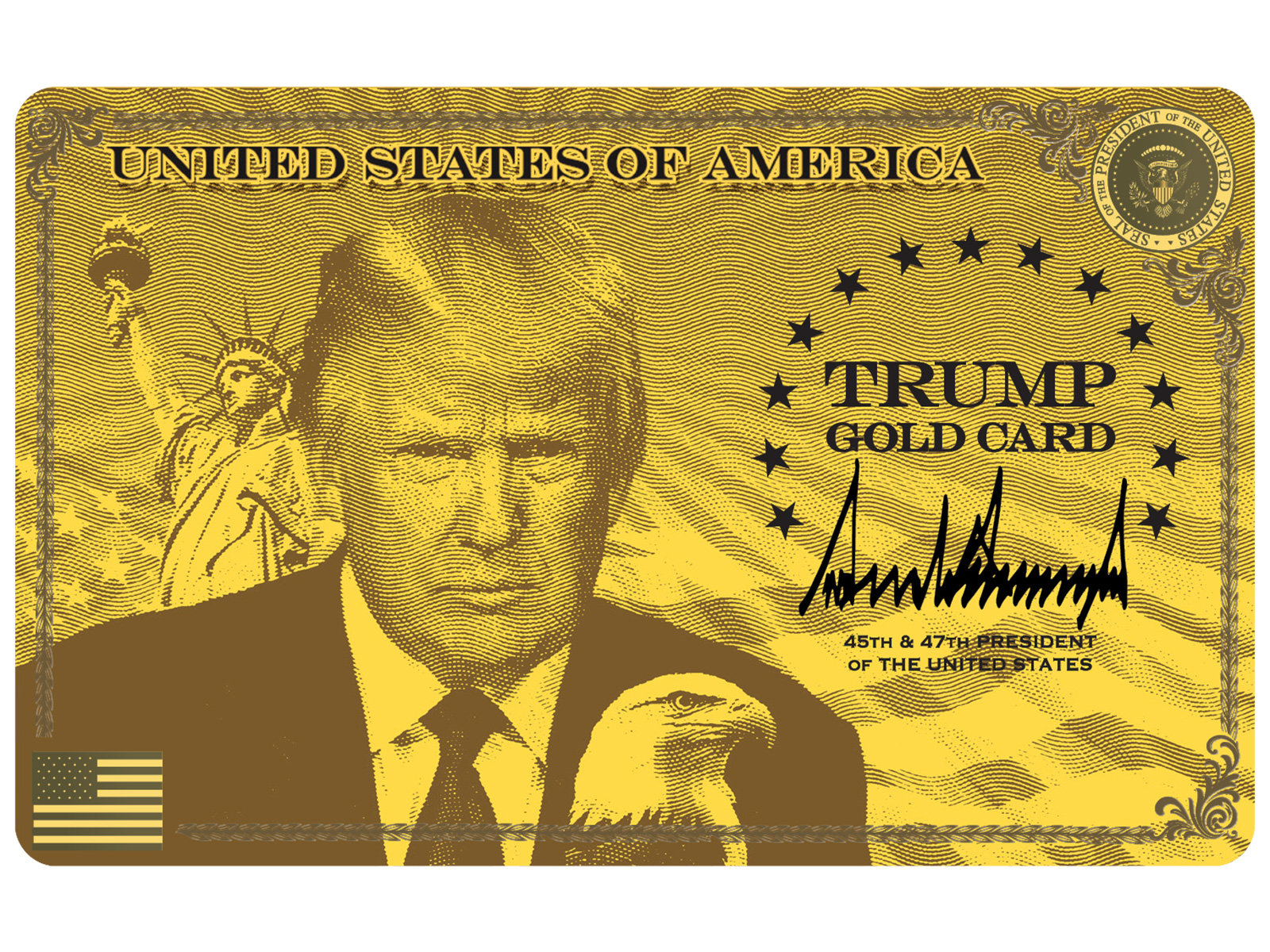 An image of the 'Trump Gold Card' (Image Source: Official website of the US government)