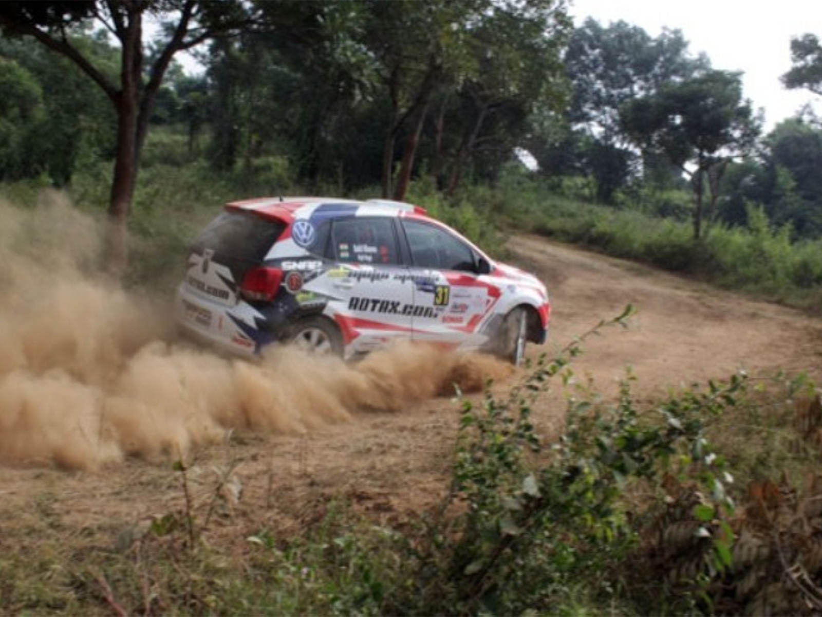 Kishen Nanjappa in action during Indian National Rally Championship (Image: FMSCI)
