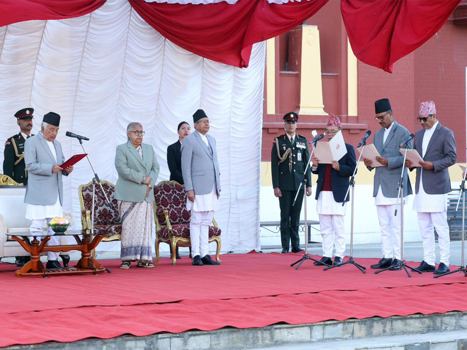 Nepal PM Karki inducts four new ministers (Photo/Nepal PMO)