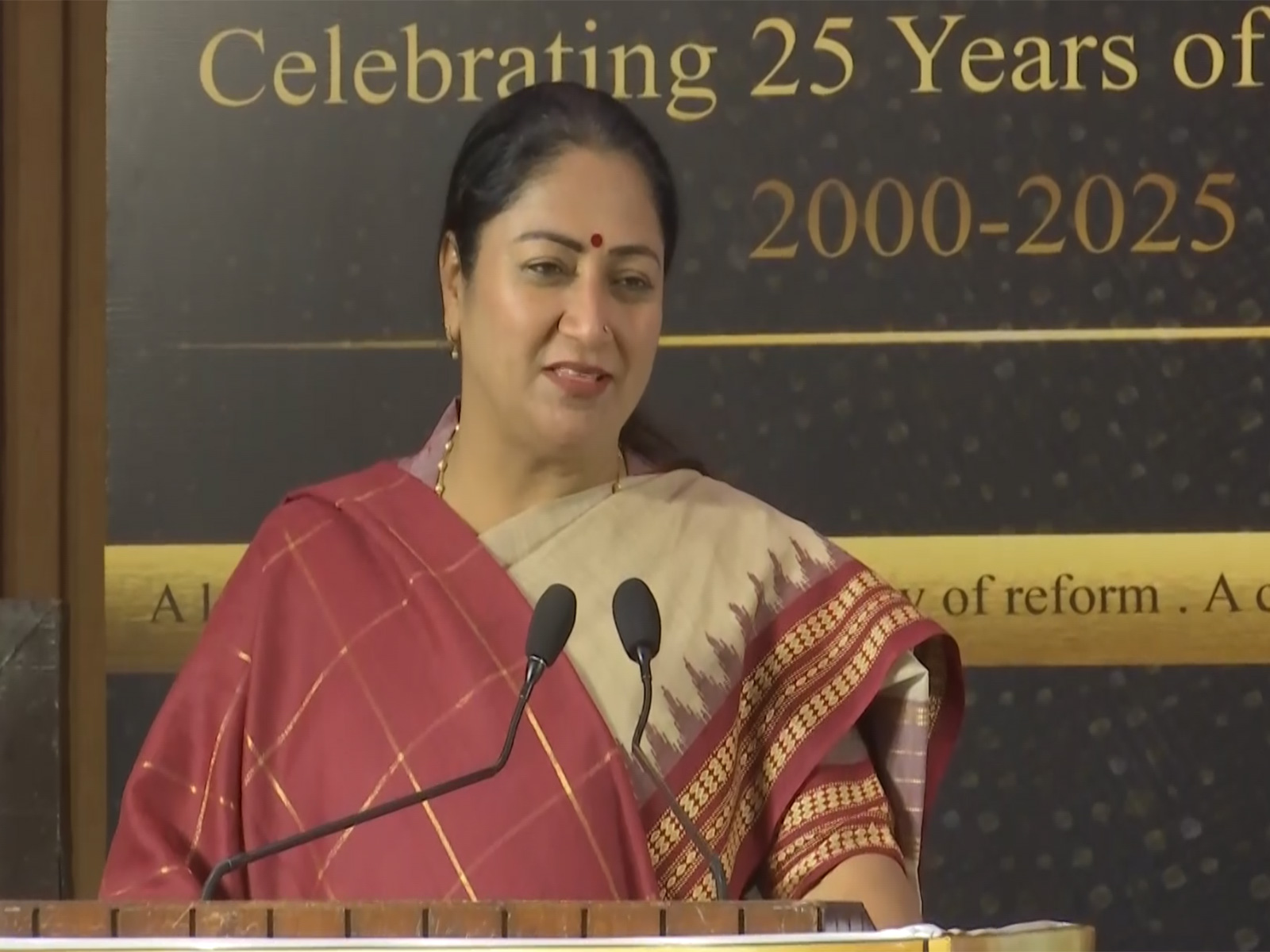 Delhi CM Rekha Gupta at the event. (Photo/ANI)