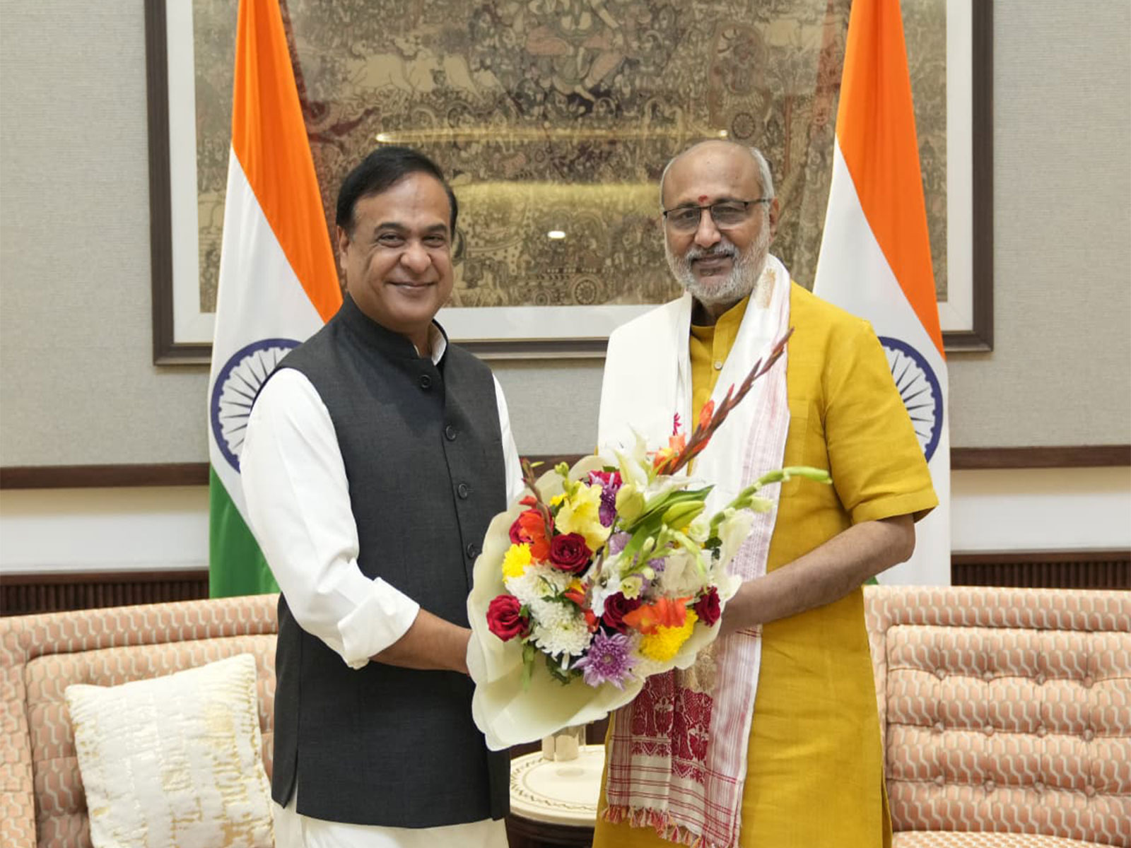 Assam CM Himanta Biswa Sarma at Vice President's enclave (Photo/X@@himantabiswa)