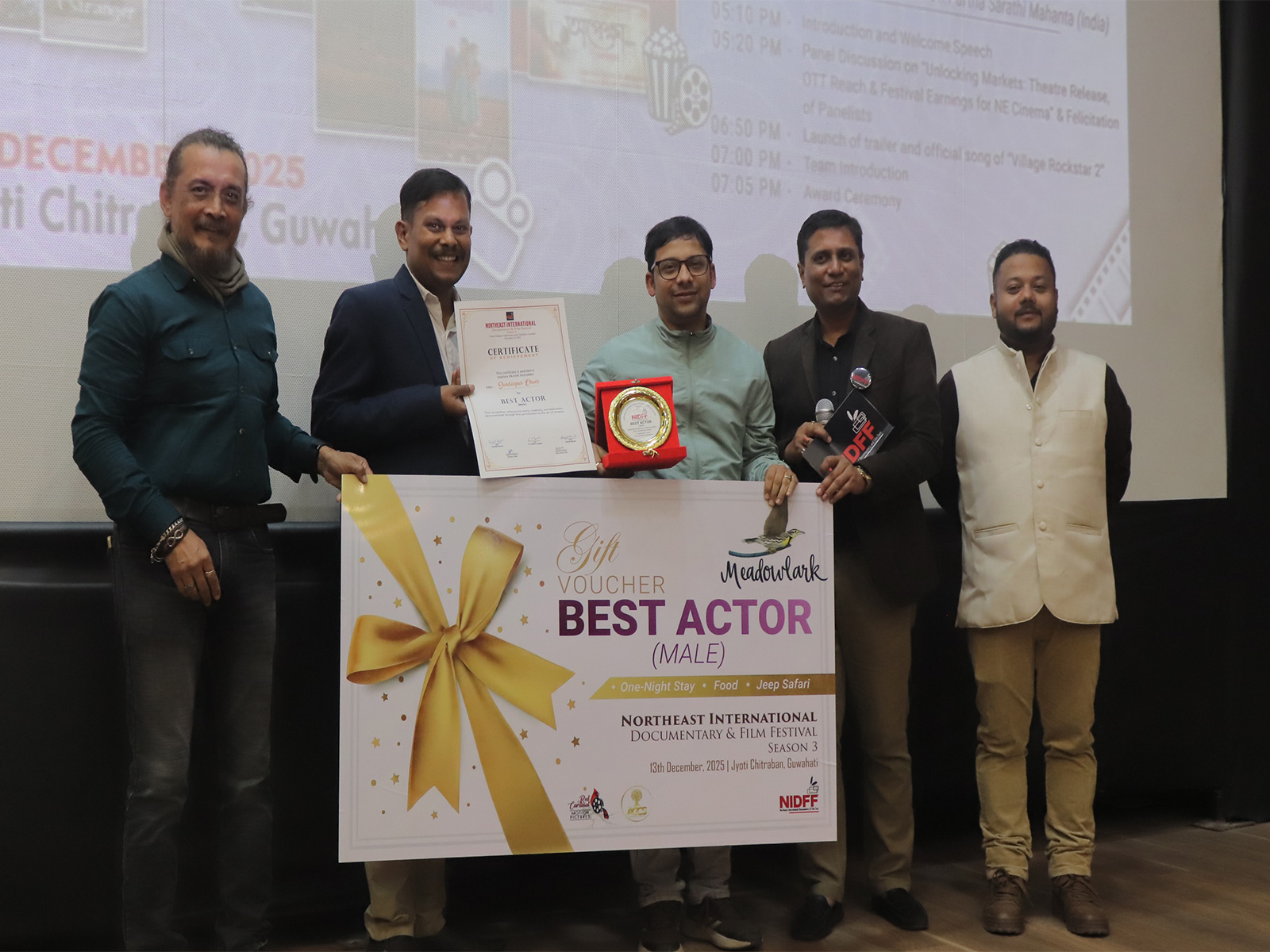 Best Actor to Partha Pratim Hazarika at NIDFF (Photo/NDIFF)