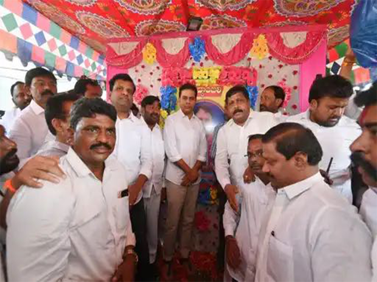 KTR visits family of BRS worker killed by Congress Goons (Photo/ANI)