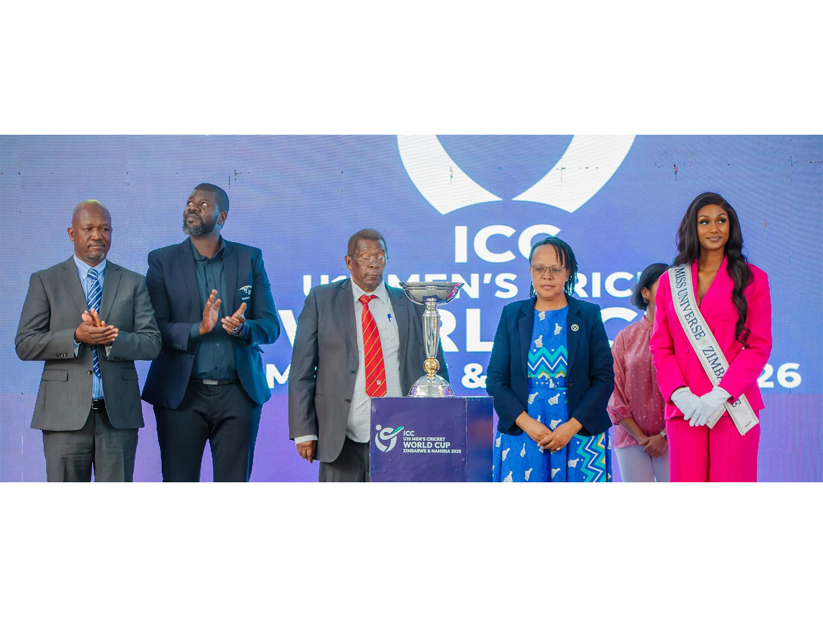 U19 Men's CWC 2026 trophy unveiled in Harare (Photo/ICC)