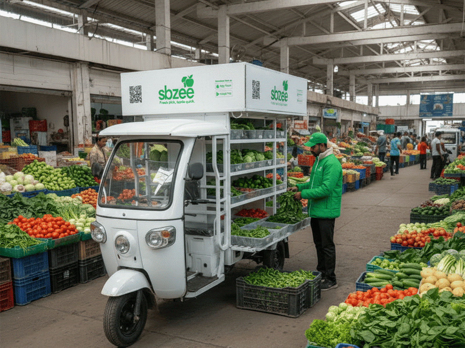 Farm-Fresh Goes Electric: Sbzee Launches EV Carts in Delhi NCR