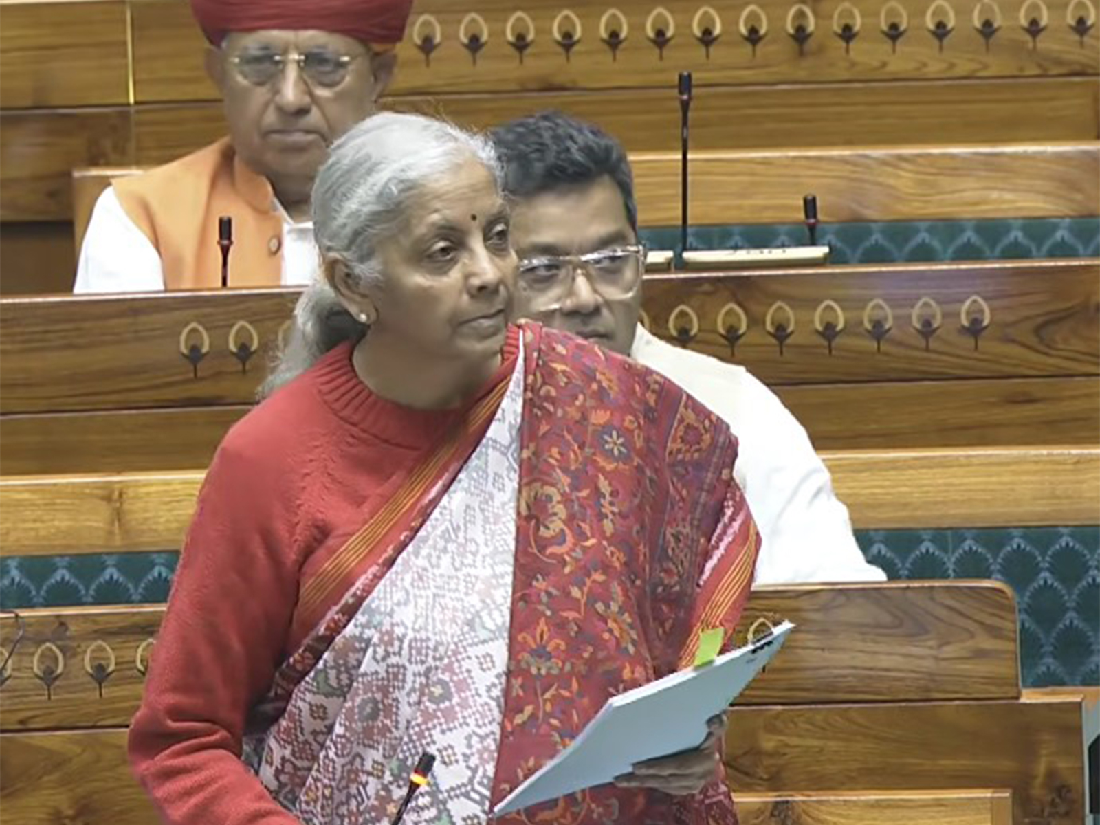 Finance Minister Nirmala Sitharaman (Image/Sansad TV)