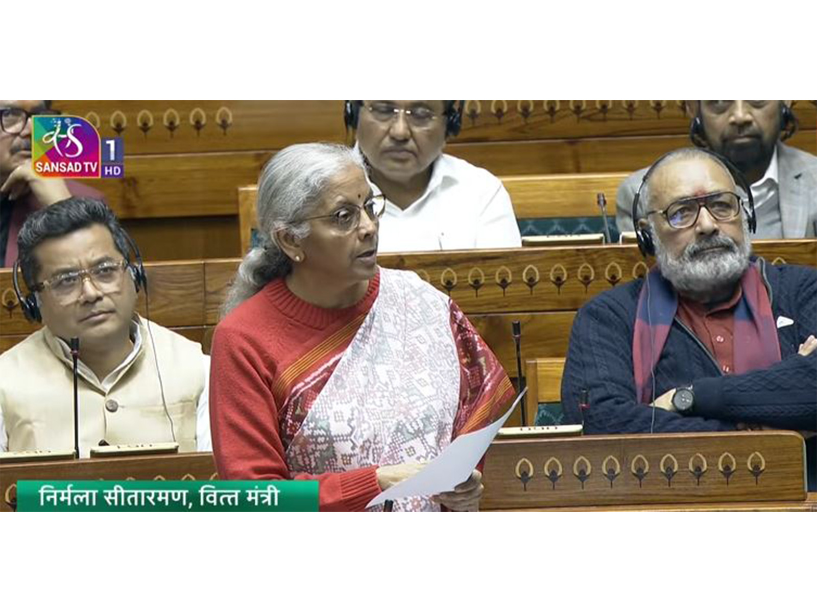 Finance Minister Nirmala Sitharaman (Image/Sansad TV)