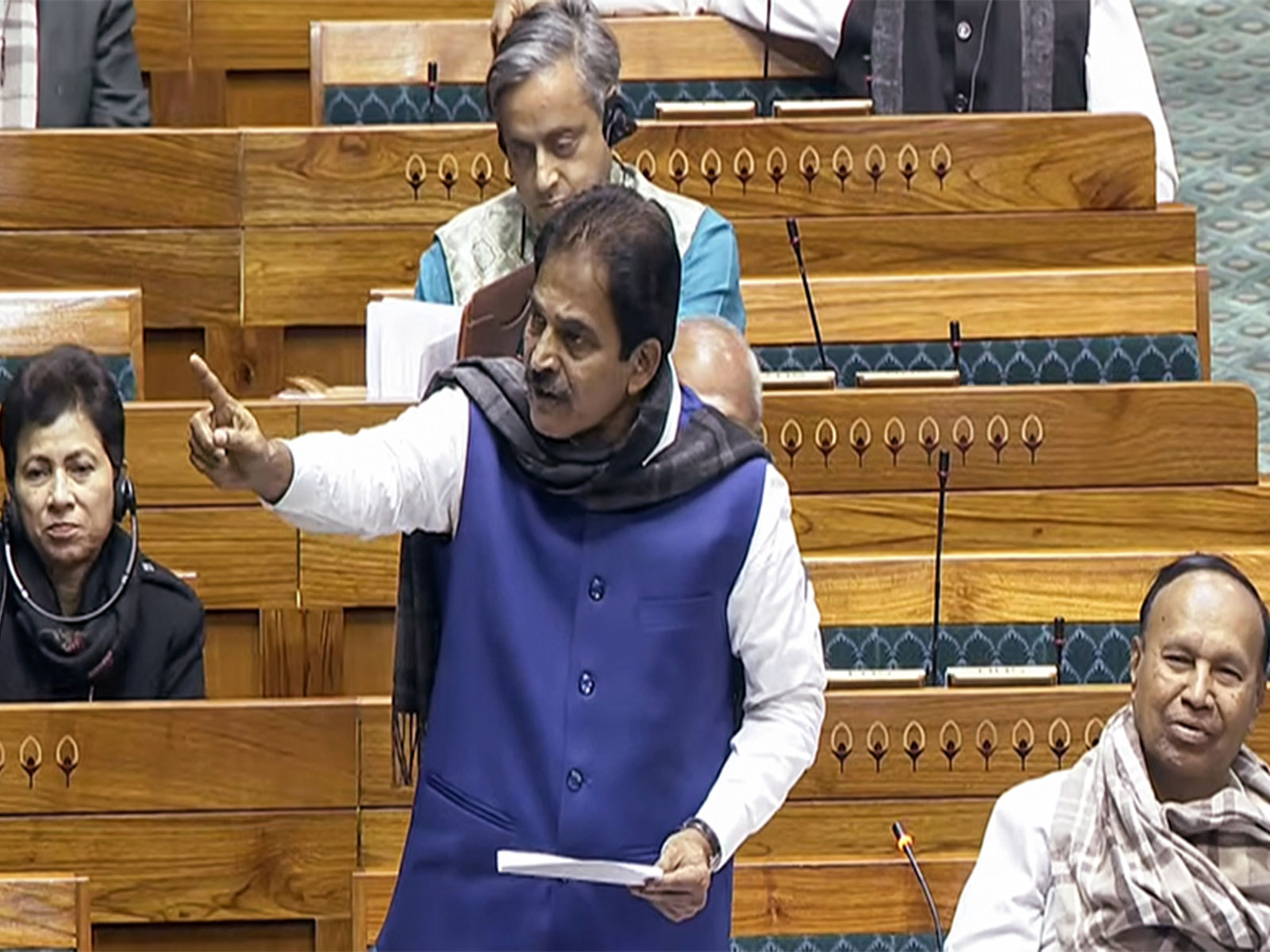 Congress MP KC Venugopal speaks in the Lok Sabha (Photo/ANI)