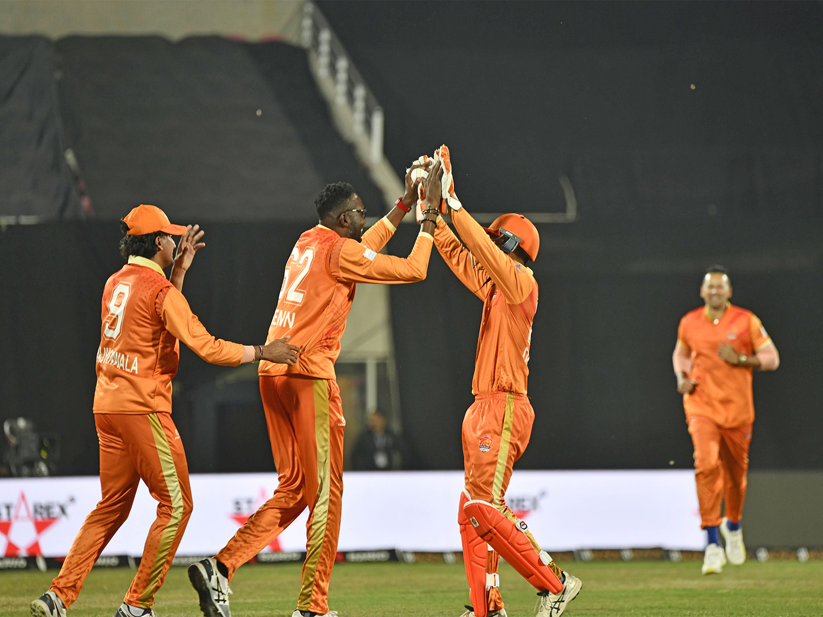 Gujarat Giants in action duirng LLC 2023