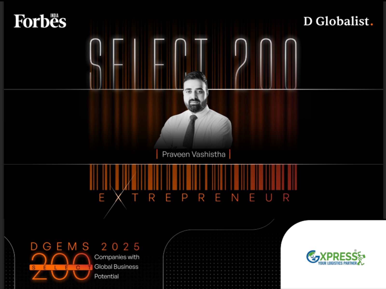 Gxpress Solutions Recognised in Forbes India DGEMS 2025 Select 200
