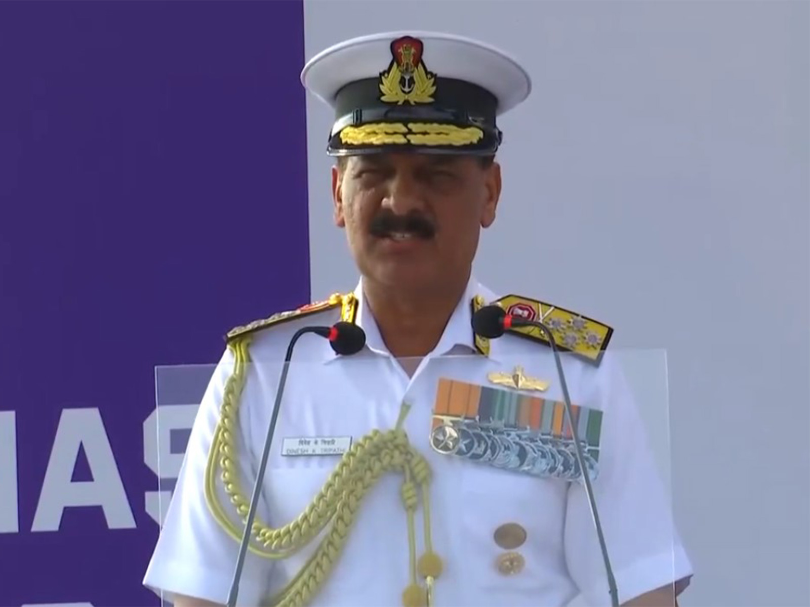 Indian Navy Chief Admiral Dinesh K Tripathi (Photo/ANI)