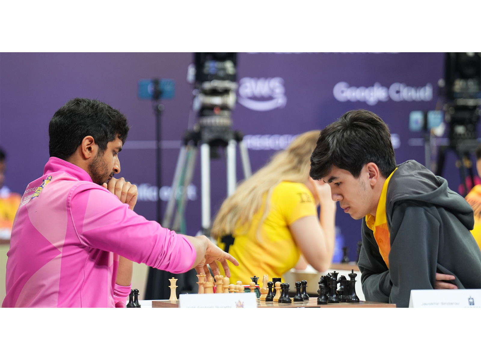 Vidit in action against Sindarov. (Photo: GCL)