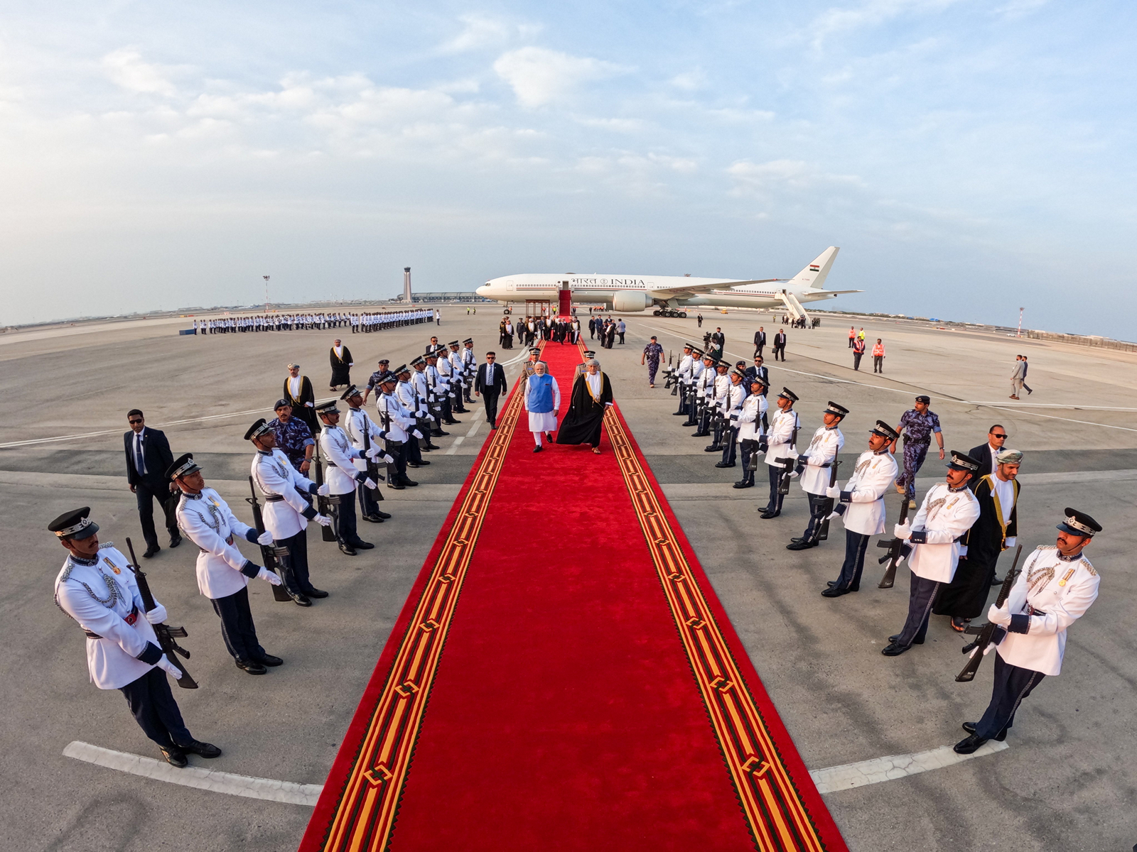 PM Modi arrives in Muscat (Photo: X@narendramodi)
