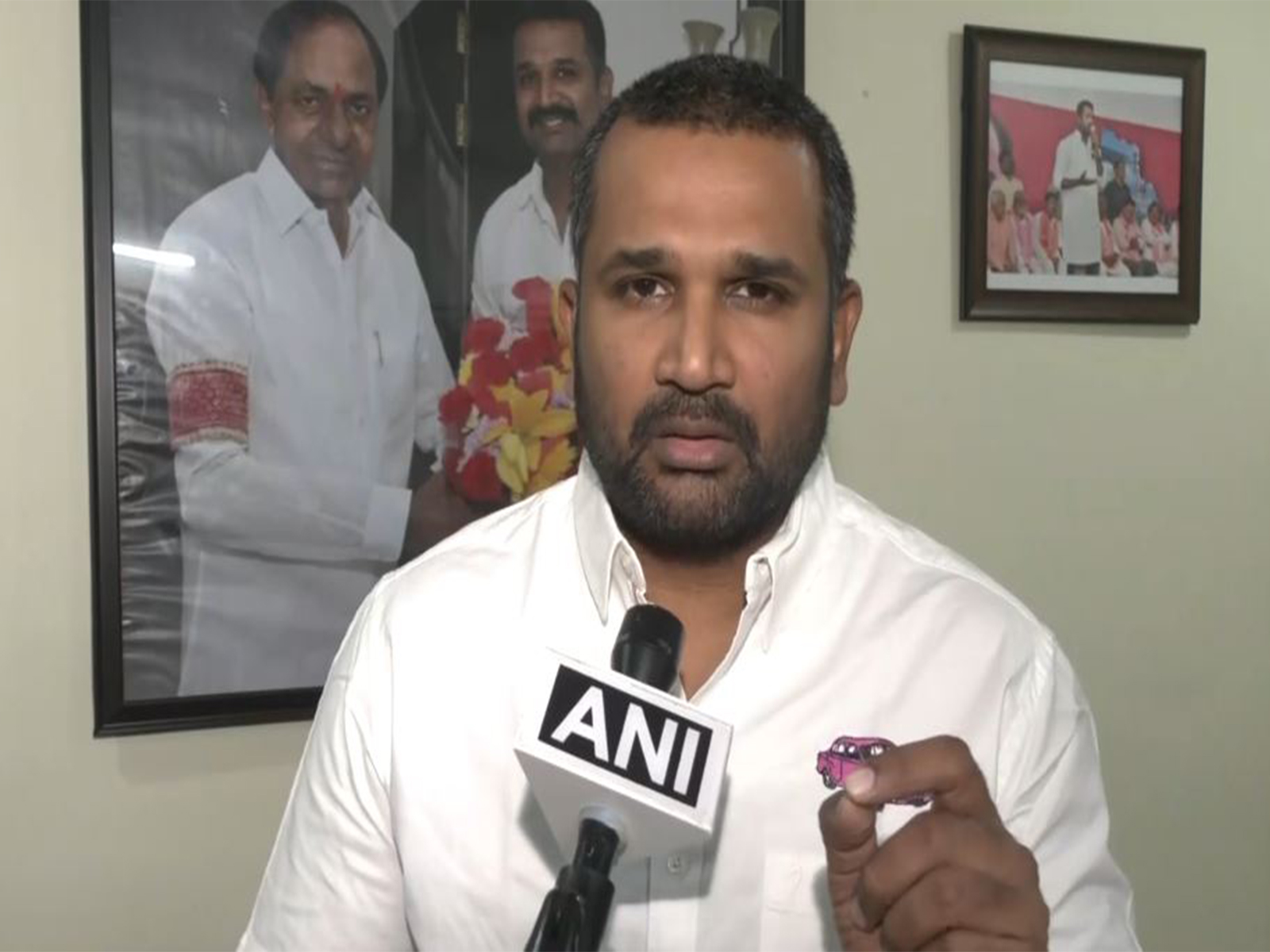 BRS leader Krishank (Photo/ANI)