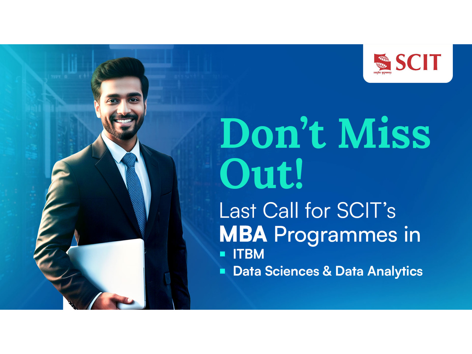 Final Opportunity to Apply for SCIT's MBA Programmes in ITBM & Data Sciences