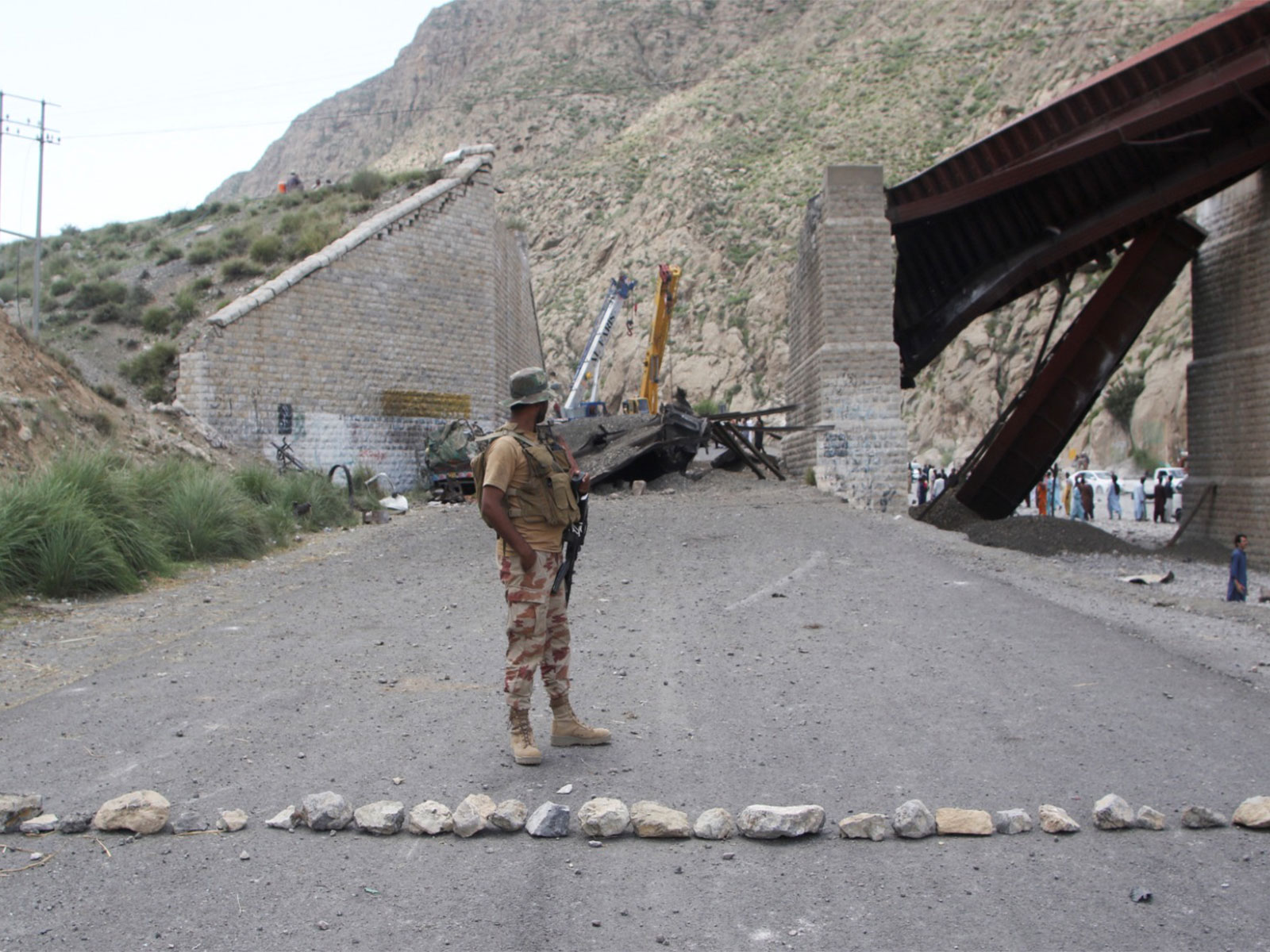 A paramilitary soldier stands on a road, as restoration works go on (Representative File Photo/ Reuters)