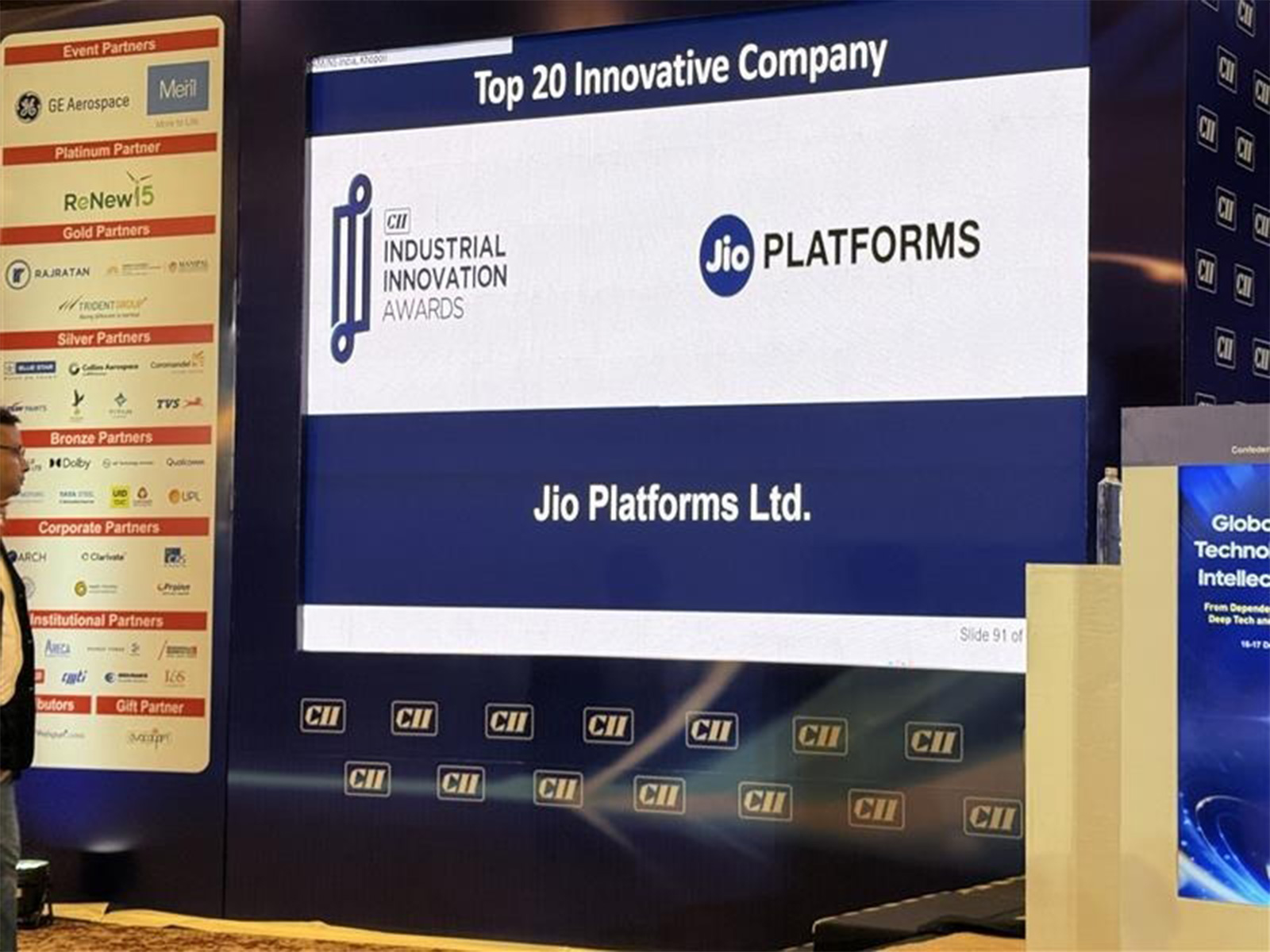Jio Platforms recognised among India's Top Innovators at CII Awards 2025 (Photo: ANI)