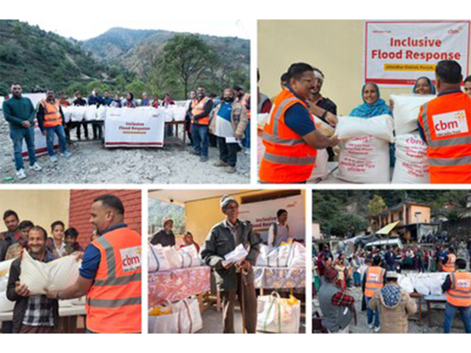 CBM India distributed relief support to families affected by recent disasters in Punjab and Uttarakhand