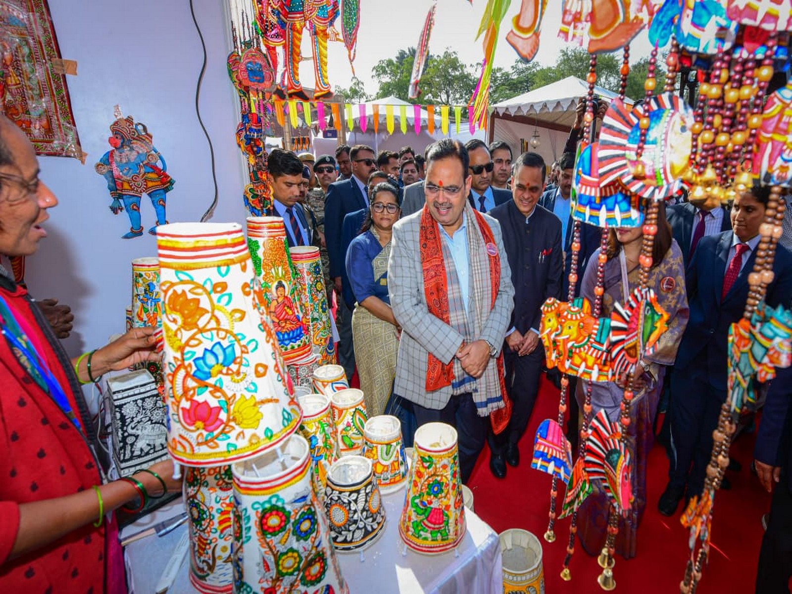 CM Bhajanlal Sharma during Saras Rajsakhi National Fair (Photo: Government of Rajasthan Chief Minister's Public Relations Cell)