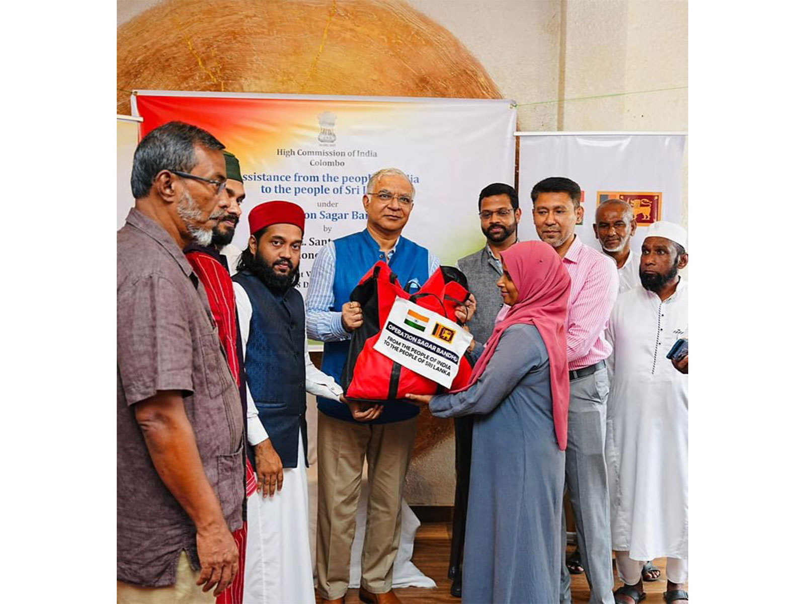 High Commissioner of India to Sri Lanka, Santosh Jha distributes assistance kits (Photo: X@IndiainSL)