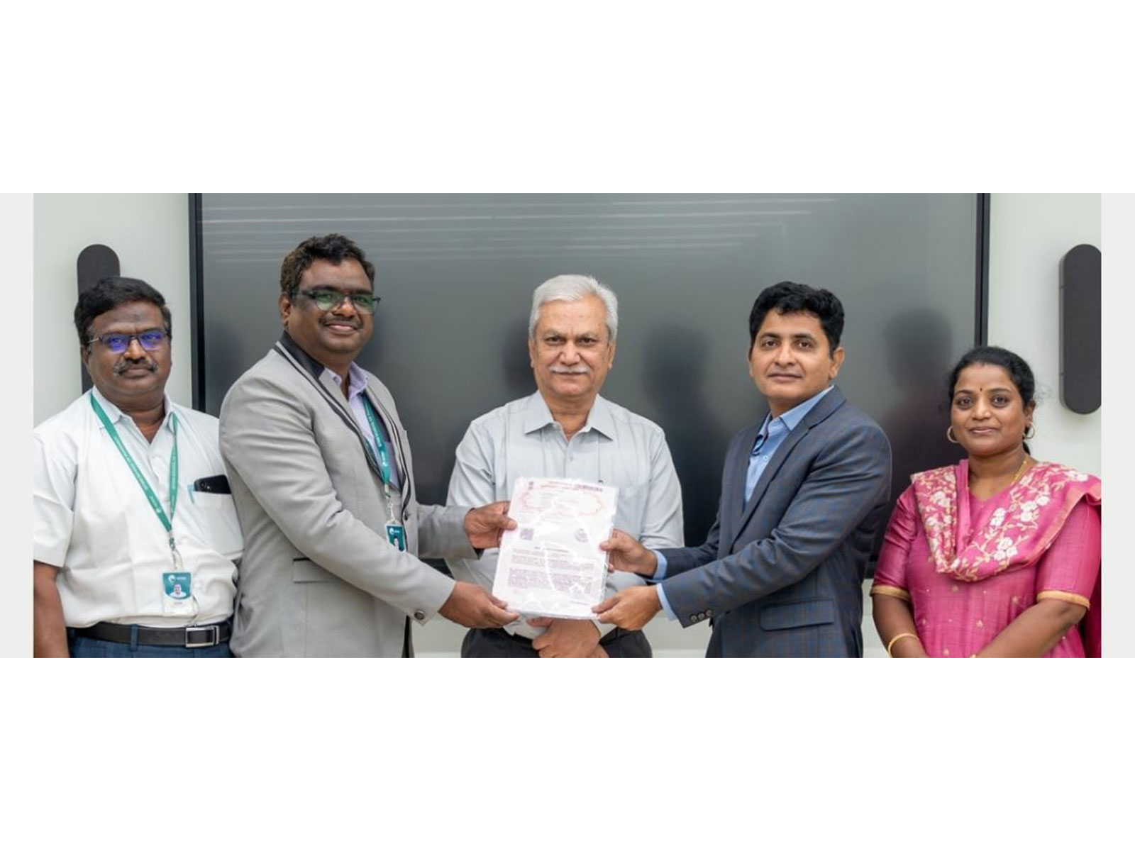 Mr. L. Srinivas, Principal of the GITAM School of Pharmacy, Mr. M. Sivaramakrishna, Chief Executive Officer and founder of Boreum, Mr. D. Gunasekharan, GITAM Registrar.