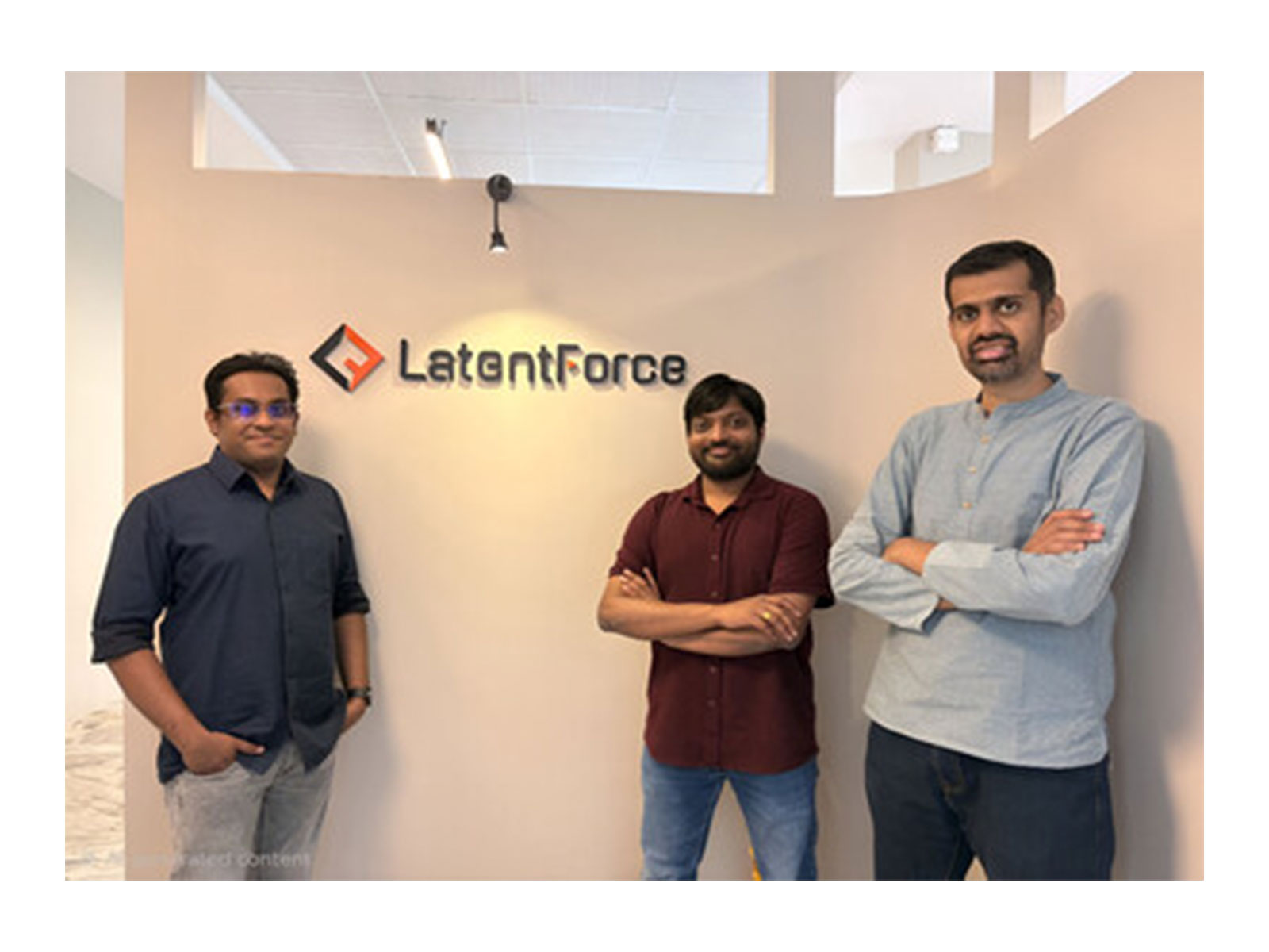 The LatentForce founding team - From left to right, Aravind Jayendran, Founder & CEO, Vinay Kyatham, Founder and CTO, Dr Prathosh AP, Founder & Head of Research.