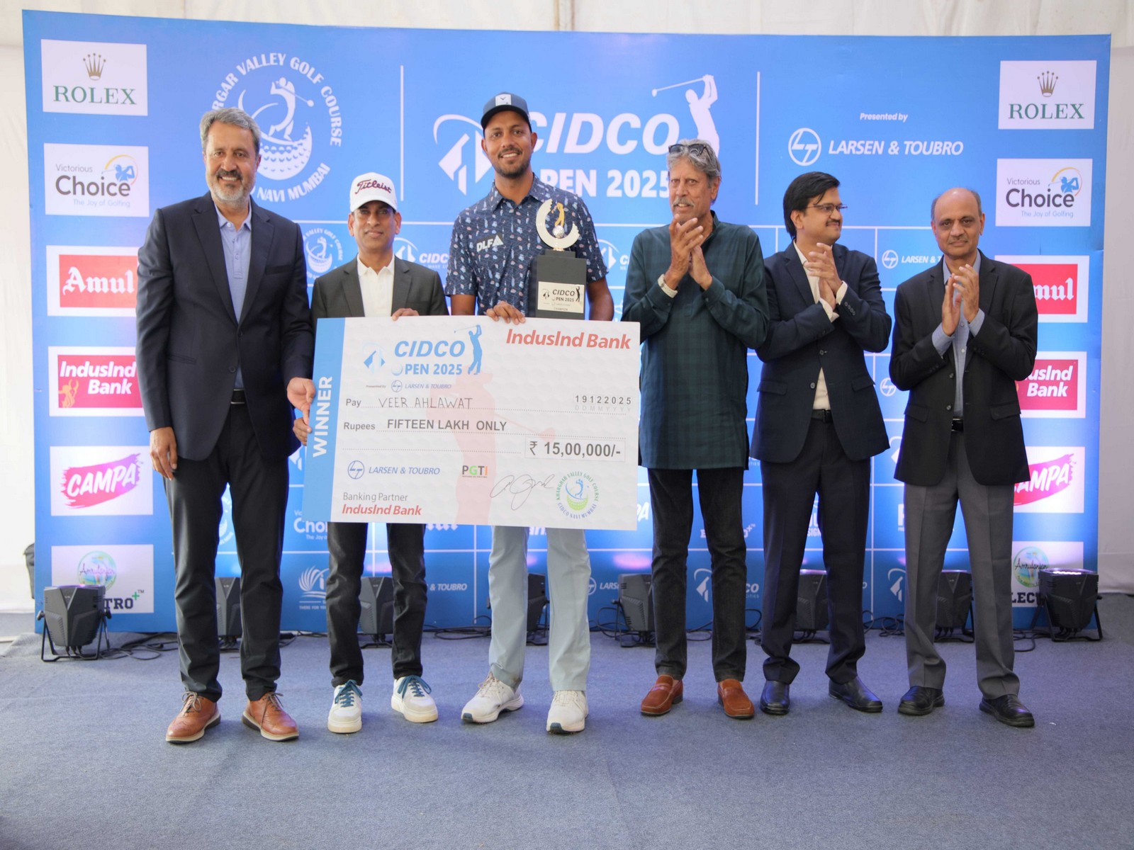 Veer Ahlawat lifting CIDCO Open 2025 (Image: PGTI)