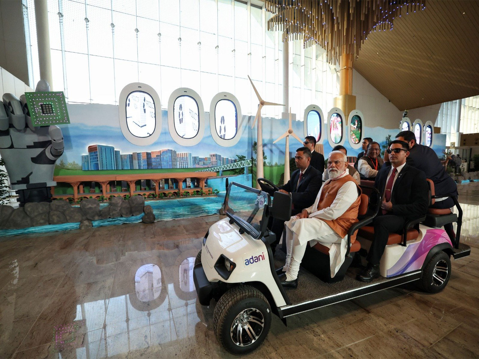 Prime Minister Narendra Modi in New Terminal Building of Lokapriya Gopinath Bardoloi International Airport, Guwahati (Photo/@narendramodi)