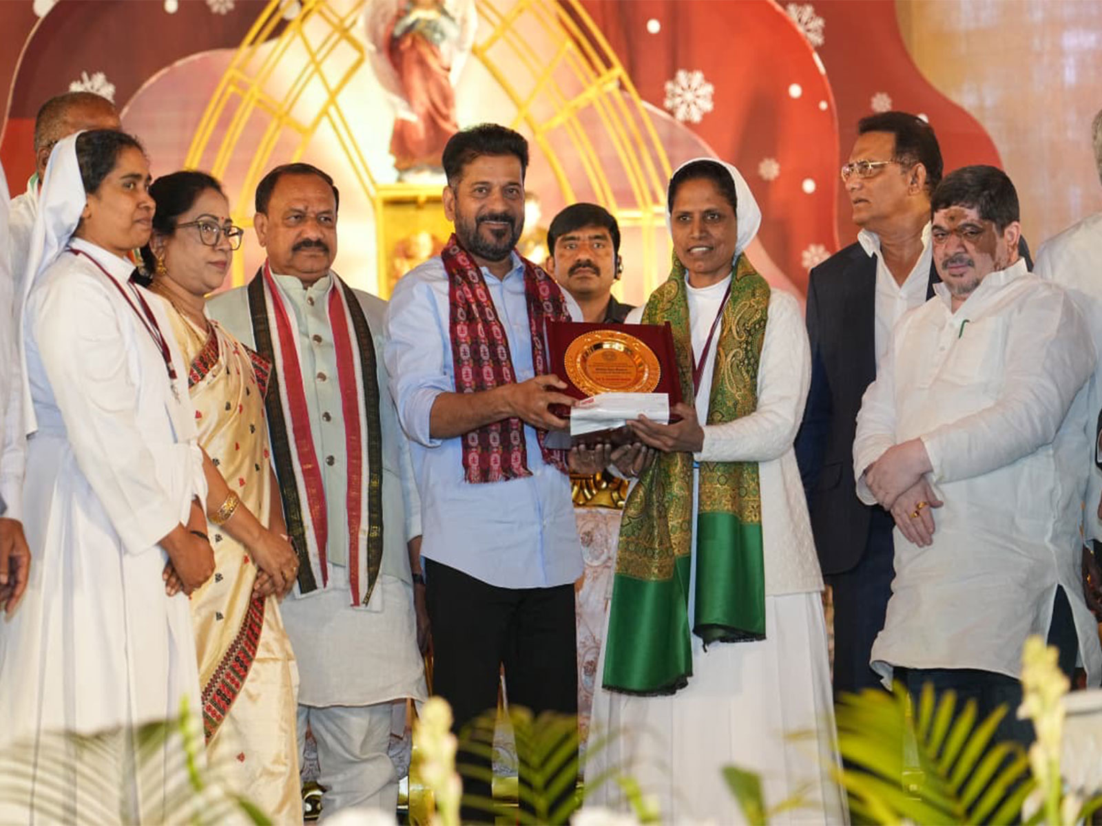 Telangana Chief Minister Revanth Reddy in Christmas Celebration at LB Stadium, Hyderabad (Photo/Telangana CMO)