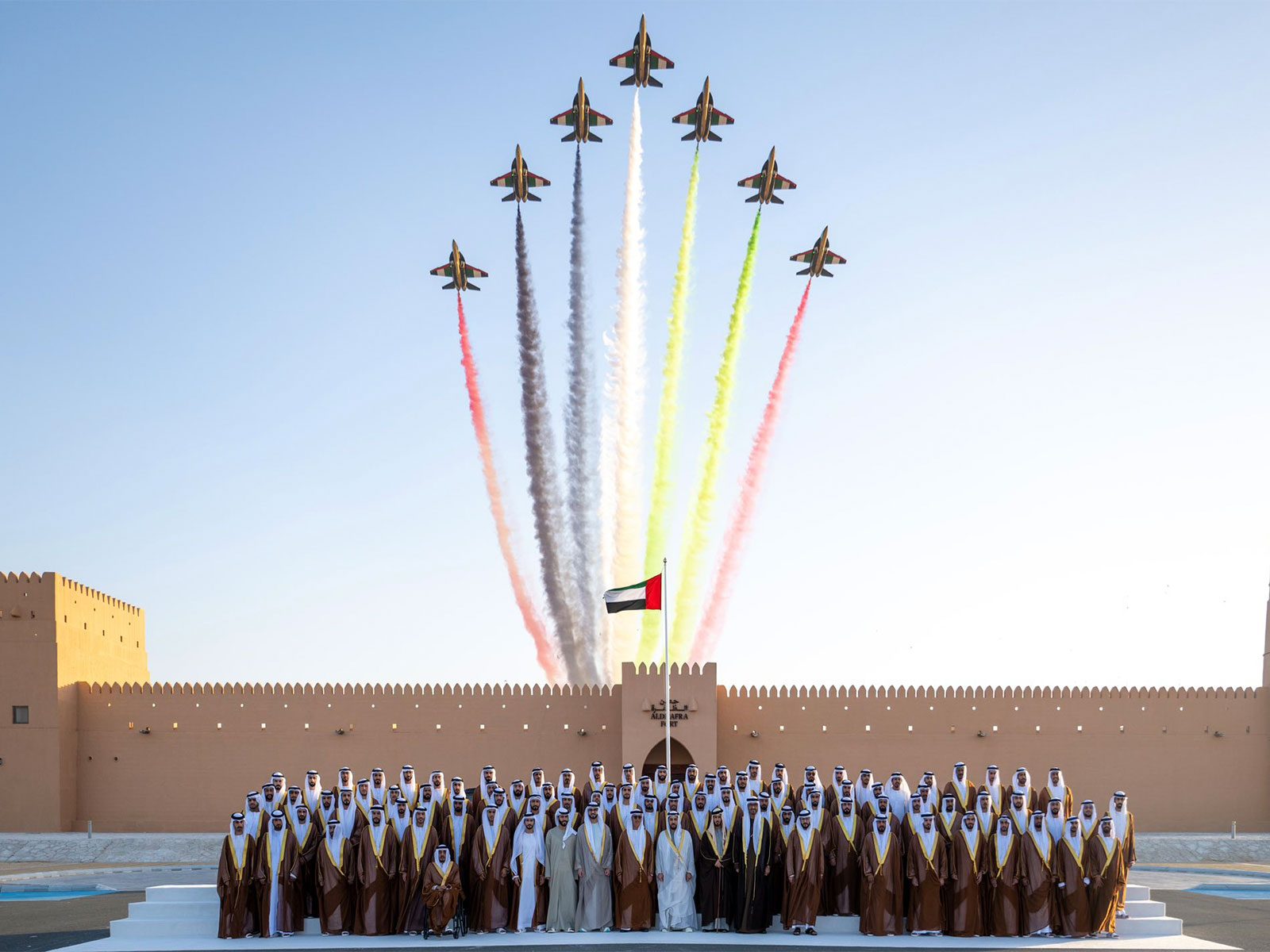 Hamdan bin Zayed Al Nahyan, Ruler's Representative in Al Dhafra Region in the function (Photo: X@HamdanBinZayed)