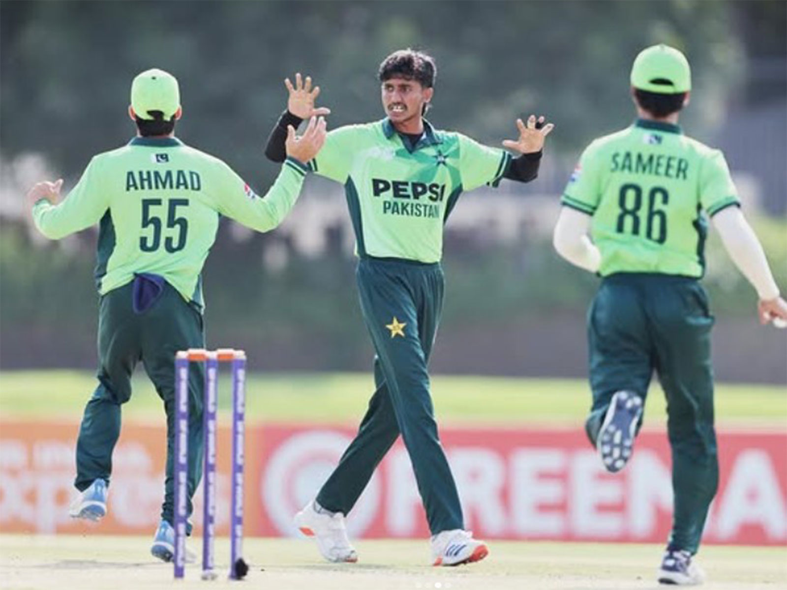 Pakistan Under-19 players celebrating (Photo: Instagram/@asiancricketcouncil)